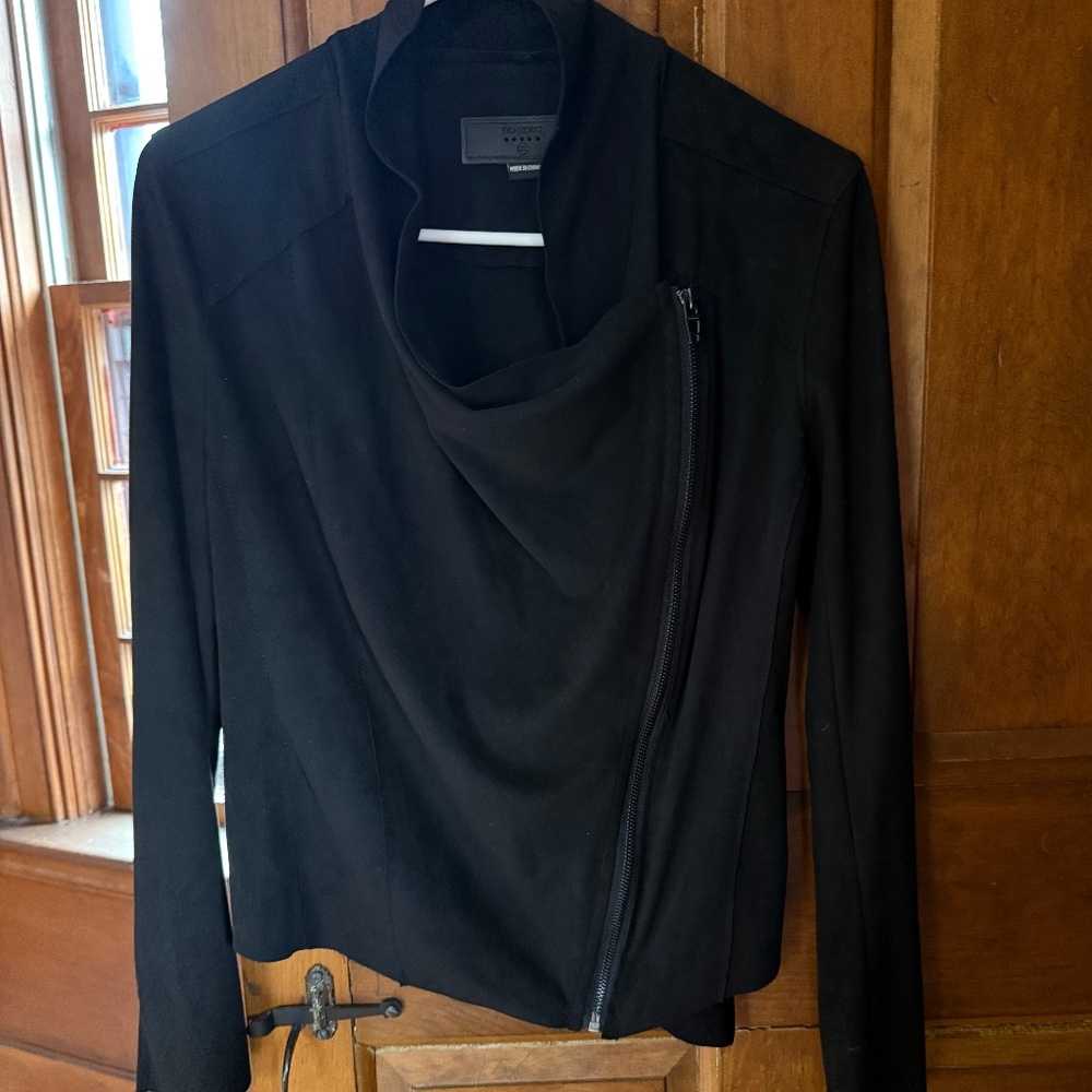 Blank NYC Black Faux Suede Jacket XS